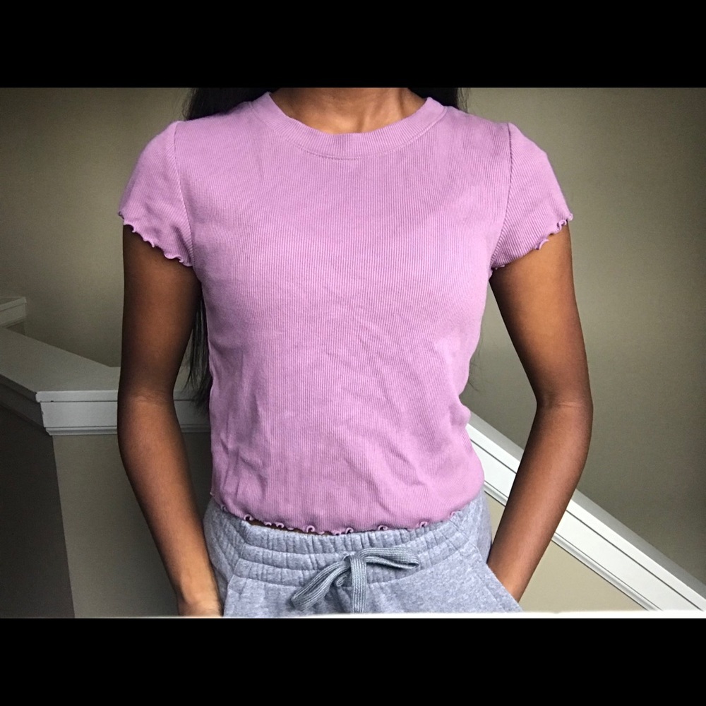 purple shirt